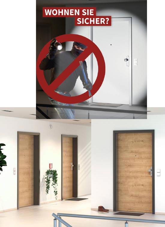 Türen Einbruchschutz, wohnen Sie sicher